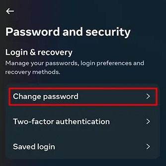 Click Change Password