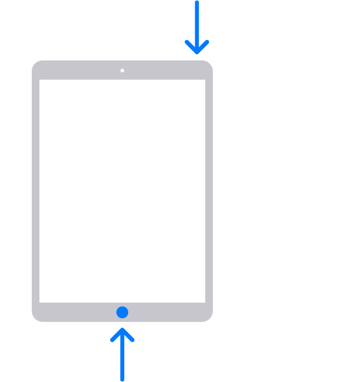 Press Top and Home button on iPad to take a screenshot