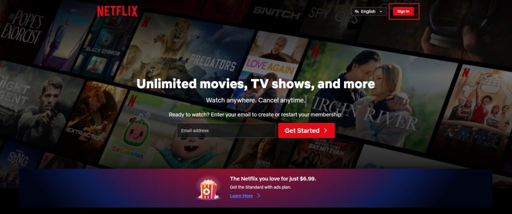 Watch Netflix on LG TV using web browser