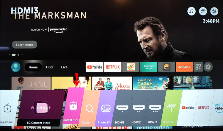 Open LG Content Store on LG Smart TV