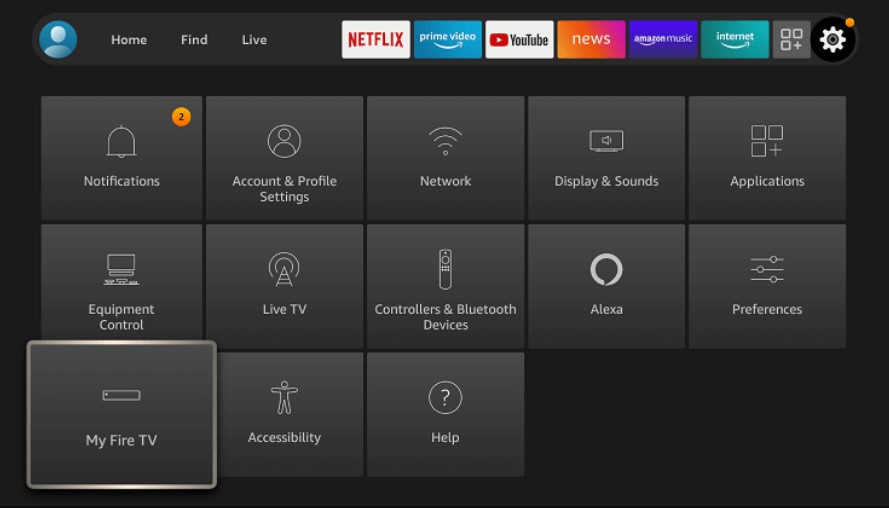 Select My Fire TV