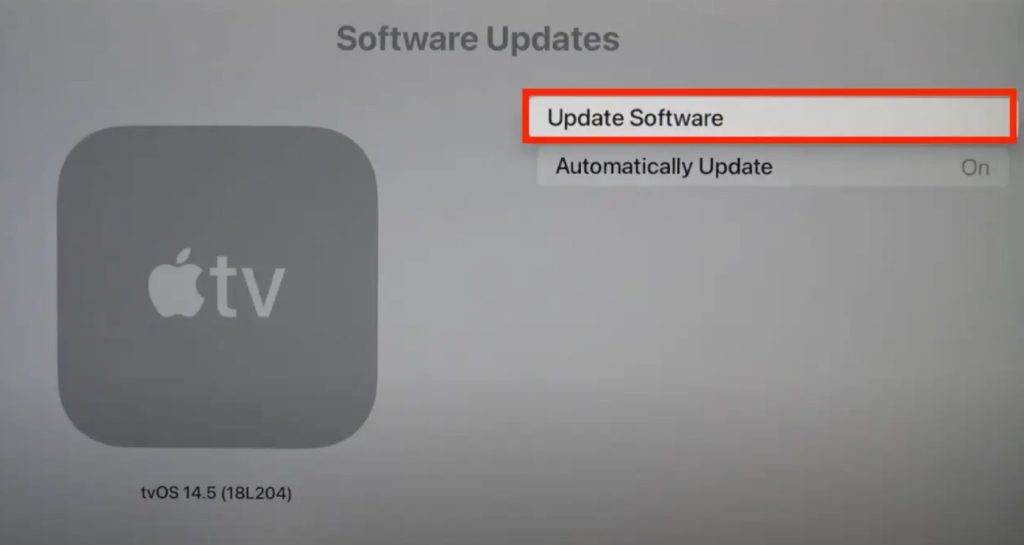 Update Apple TV firmware