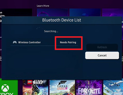 Pair the gaming controller with your Smart TV