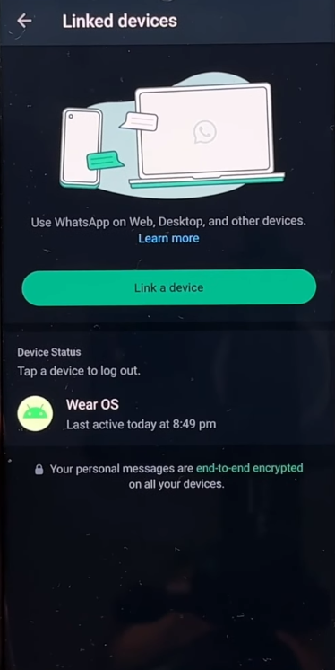 Link WhatsApp to smartphone