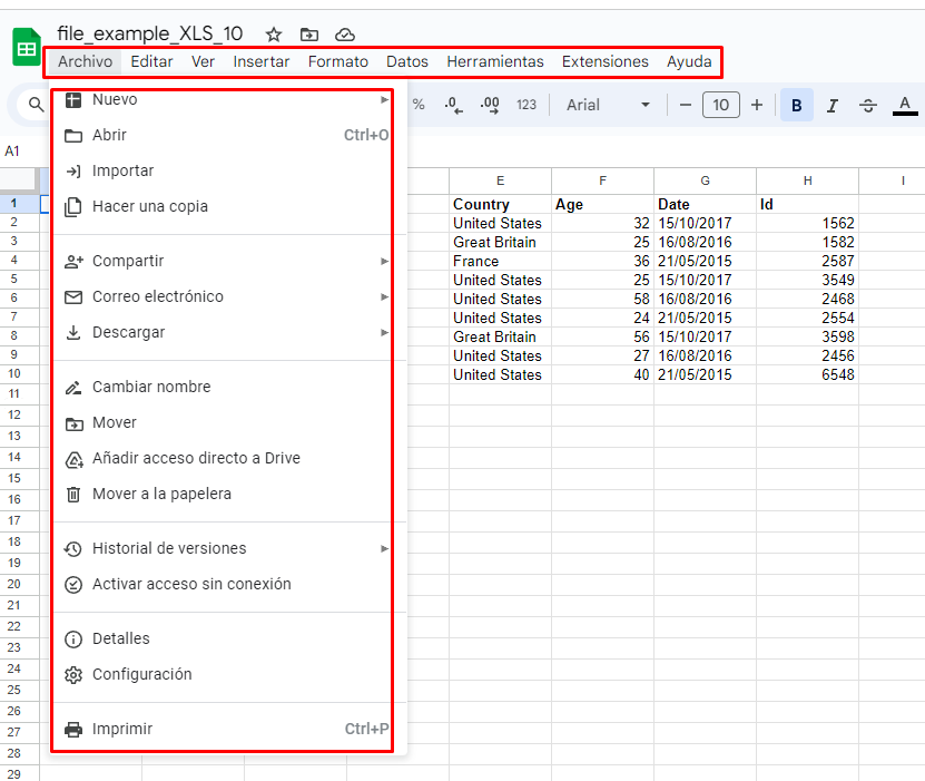 The Google Sheets Interface has Changes to a Different Language