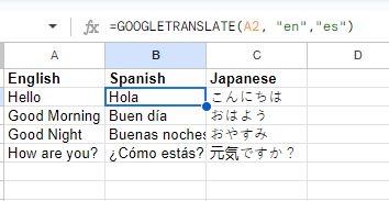 Translate Language Using the Formula