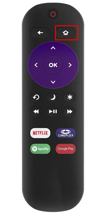 Press the Home button to Clear Cache on Sharp TV