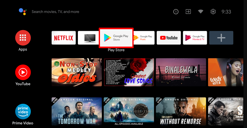 Select Play Store to Install Apps on Vizio TV