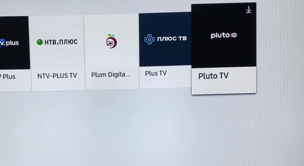 Select the Pluto TV app on Samsung Smart TV