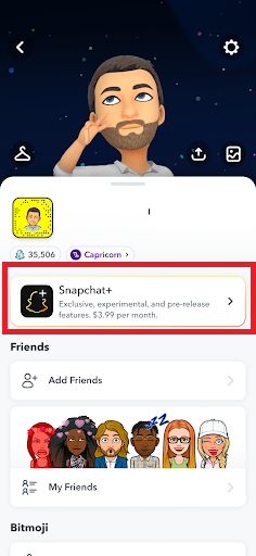 Click Snapchat Plus to get Snapchat Premium for Free