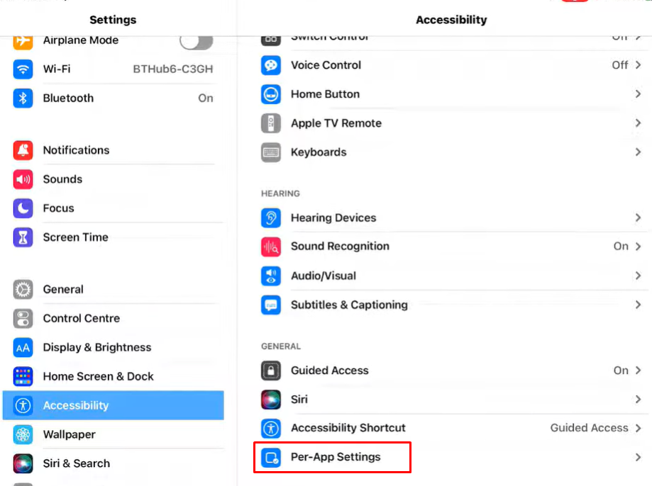 Tap on Per-App Settings on iPhone to switch to Spotify Light Mode