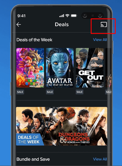 Tap the Cast Icon to Stream Vudu on Philips Smart TV