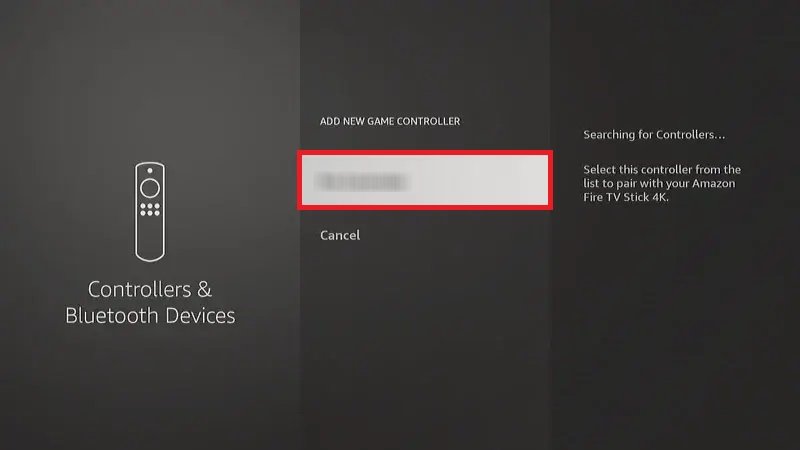 Select Your Controller to Connect to Firestick
