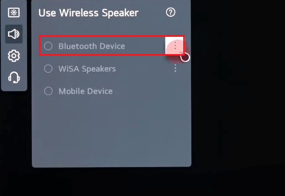 Select the Three Dots Near Bluetooth Device