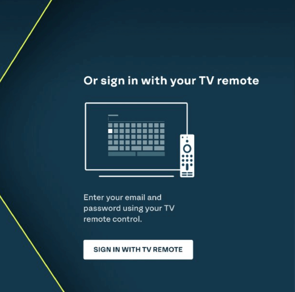 Use Your TV Remote to Sign In