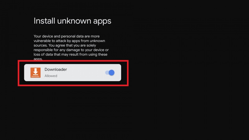 Enable install unknown apps