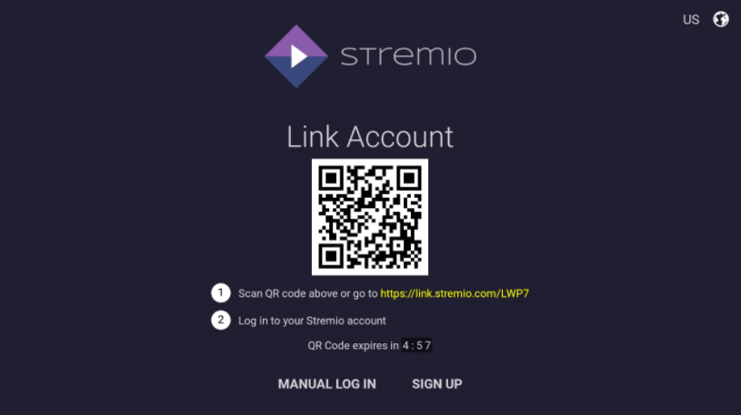 Activate Stremio on Android TV to watch the content