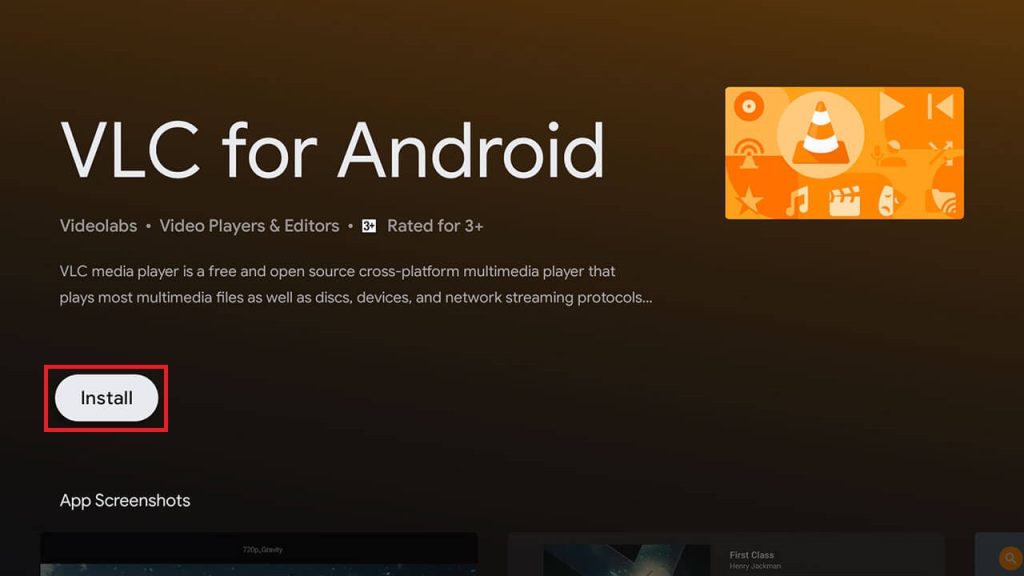 Install the VLC for Android App