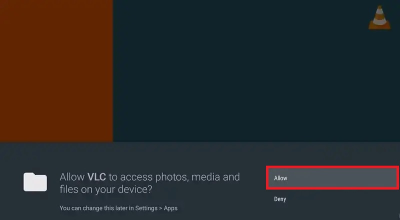 Click the Allow Option