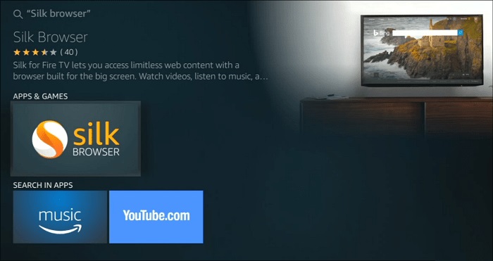 Download Silk Browser on Firestick