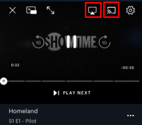 Click the AirPlay icon
